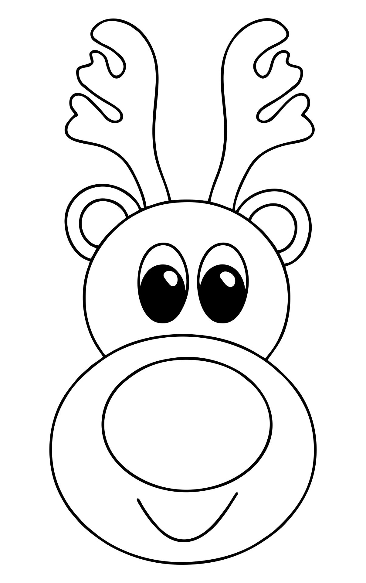 Reindeer Face Template Printable | Reindeer Face, Reindeer - Free Printable Reindeer Stencils
