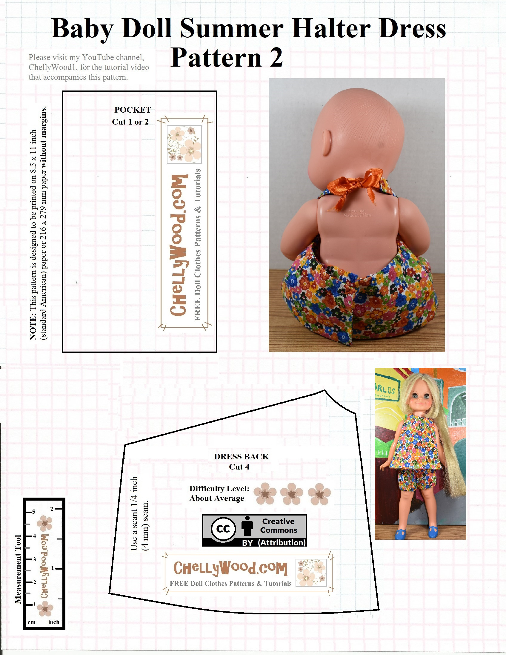 Sew A Summer Outfit For #Baby #Dolls W/Free Pattern @ Chellywood - Free Printable Baby Doll Clothes Patterns