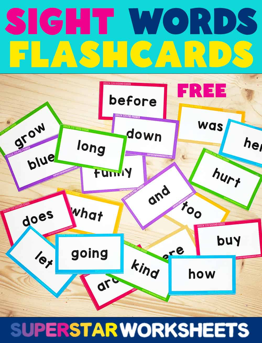 Sight Word Flashcards - Superstar Worksheets - Free Printable 2Nd Grade Sight Words Flash Cards