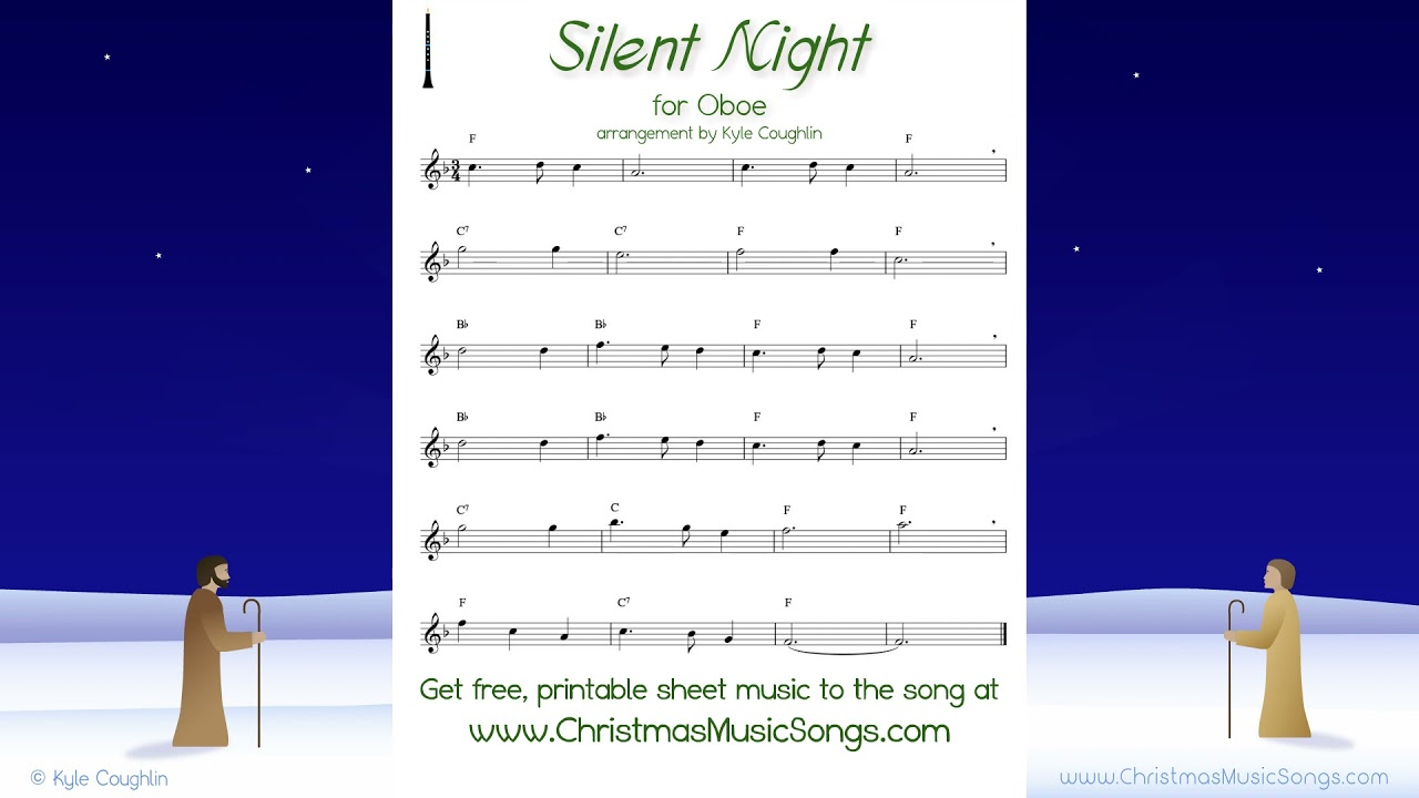 Silent Night For Oboe - Free Sheet Music - Free Printable Oboe Sheet Music