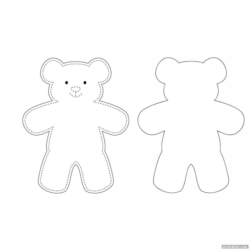 Simple Printable Teddy Bear Sewing Pattern | Teddy Bear Sewing - Teddy Bear Sewing Template Printable