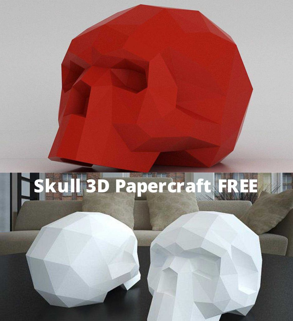 Skull 3D Papercraft Free | Free Download - Free Printable Paper Skull