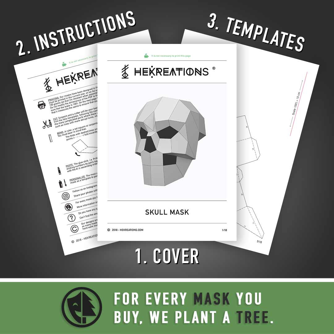 Skull Mask - Free Printable Paper Skull