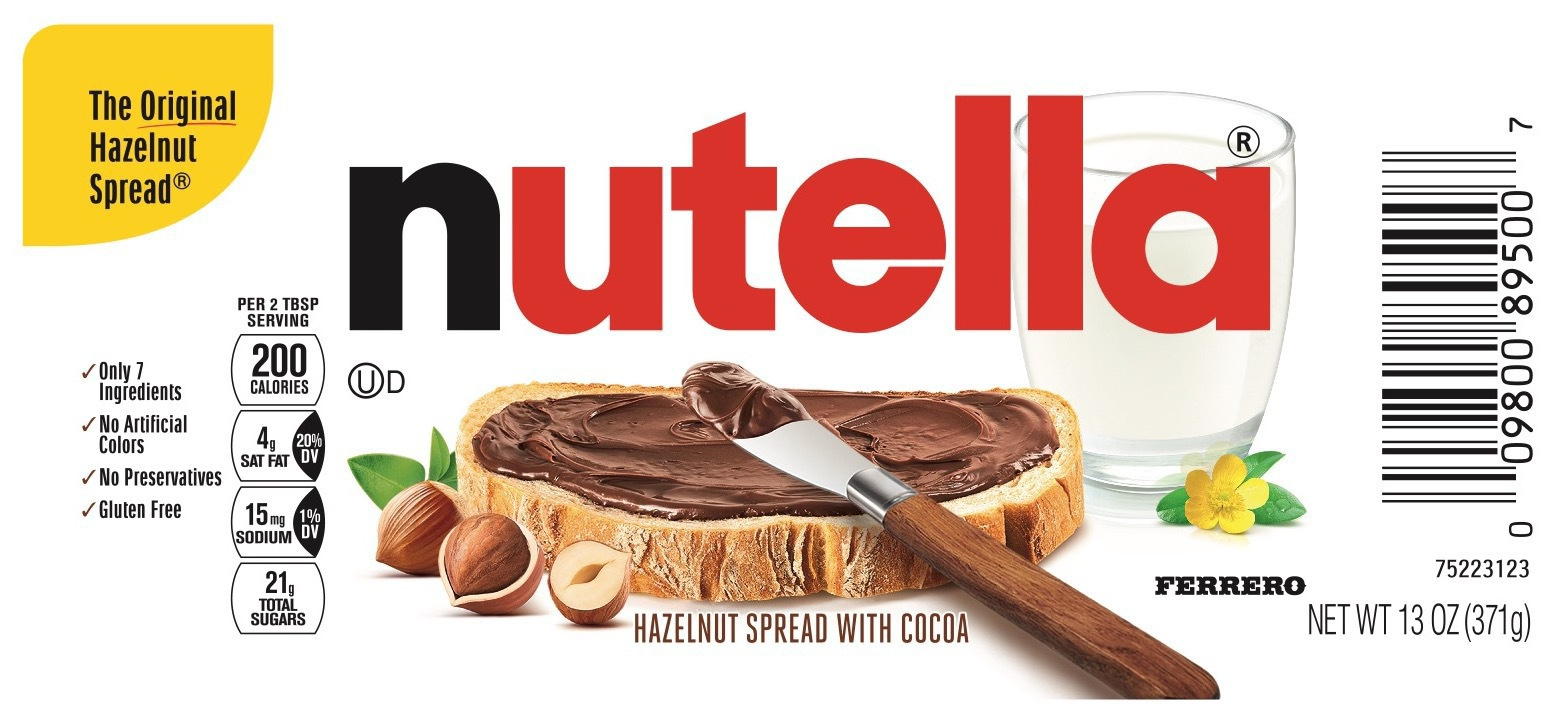 Smartlabel - Hazelnut Spread With Cocoa - 009800895007 - Free Printable Nutella Labels