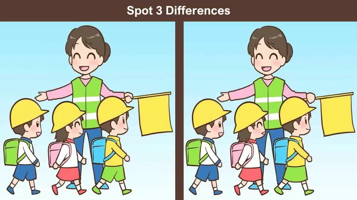 Spot 3 Differences Between The Children Fun Activity Pictures In 8 - Spot The Difference For Kids