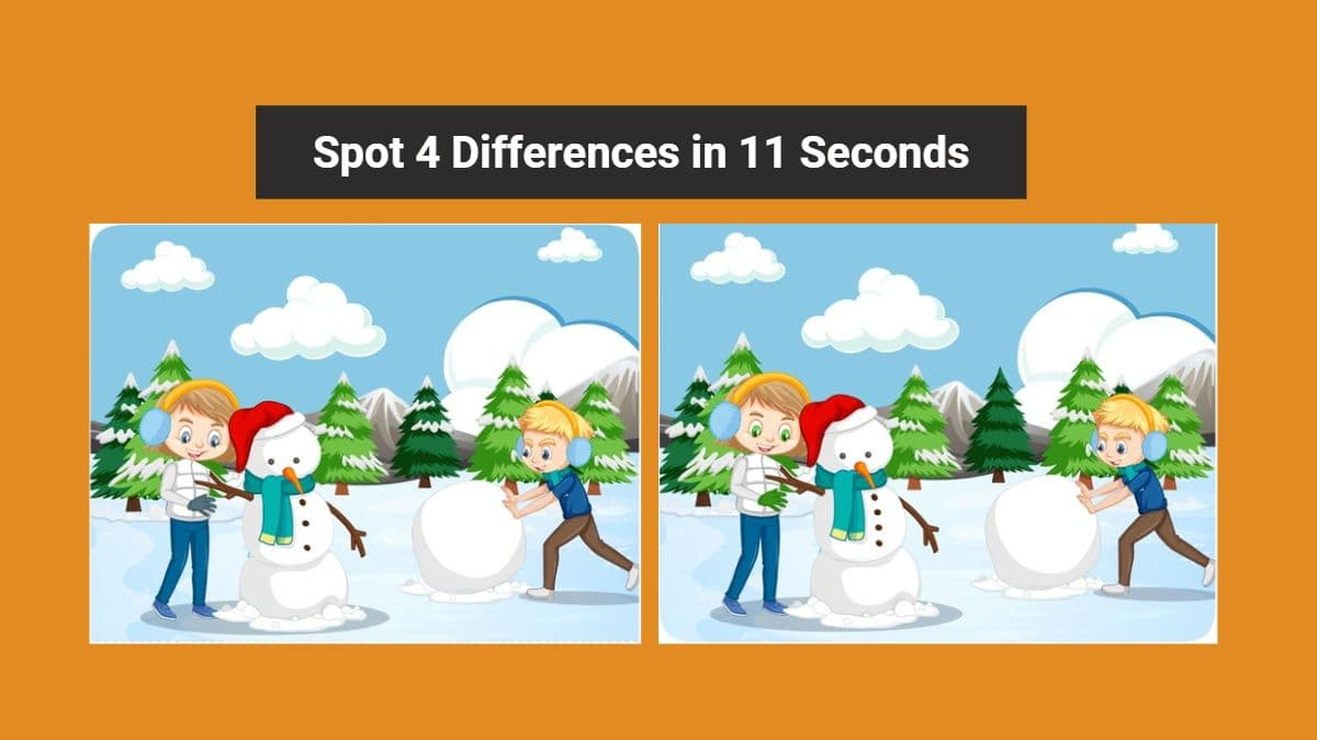 Spot The Difference: Can You Spot 4 Differences Between The Kids - Spot The Difference For Kids