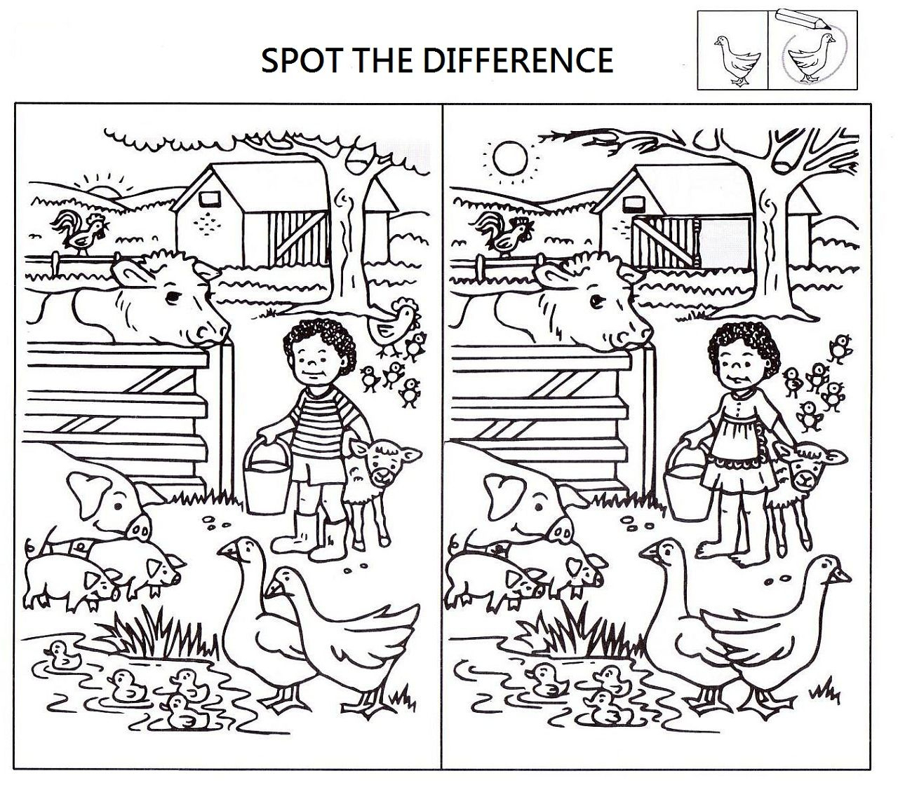 Spot The Difference Puzzle | Spot The Difference Kids, Find The - Spot The Difference For Kids