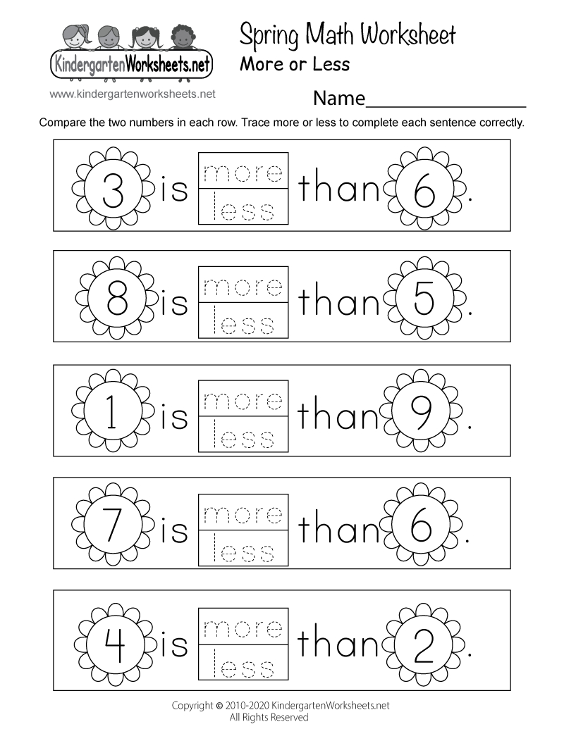 Spring Math Worksheet - Free Printable, Digital, &amp;amp; Pdf - Free Printable Activities For Kindergarten Math