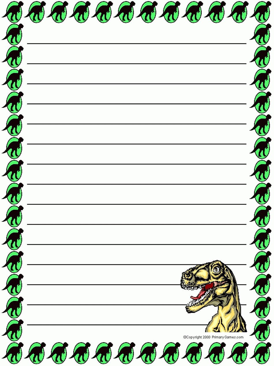 Stationery - Primarygames - Free Printable Worksheets - Free Printable Dinosaur Stationery