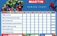 Free Printable Batman Reward Chart