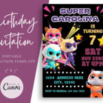 Superkitties Birthday Invitation Template | Birthday Invitations   Free Printable Littlest Pet Shop Birthday Party Invitations