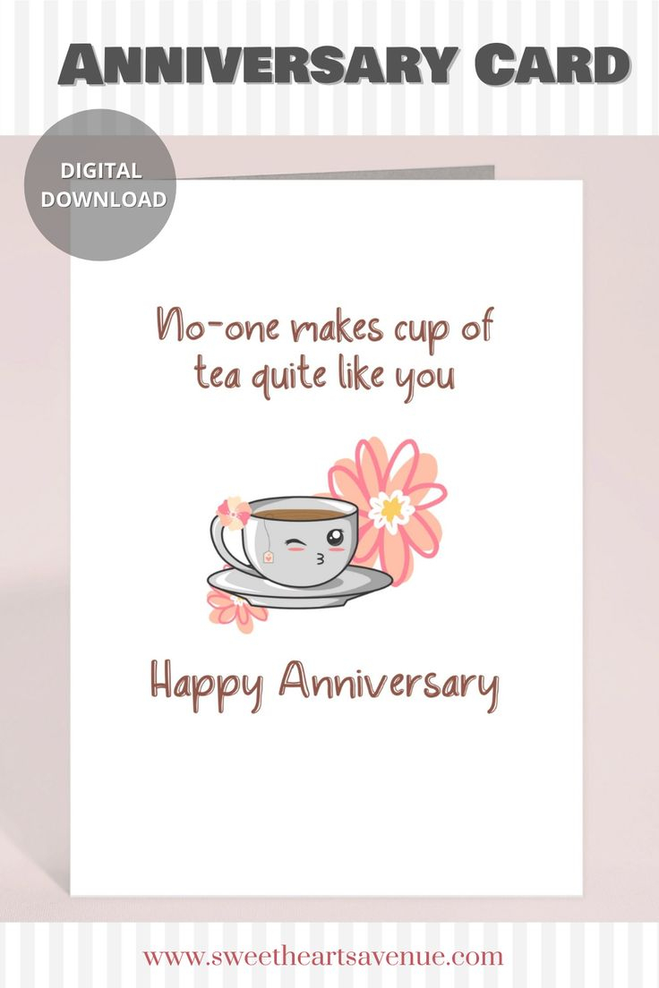 Sweet Printable Anniversary Card With Free Envelope Template - Free Printable Anniversary Cards No Download
