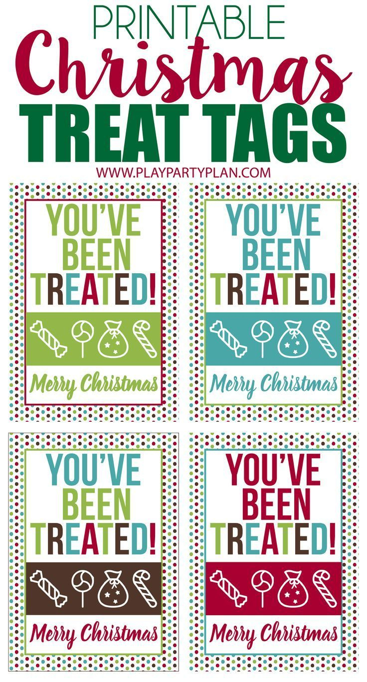 These Free Printable Christmas Treat Tags Are Perfect To Use As - Free Printable Christmas Treat Bag Labels