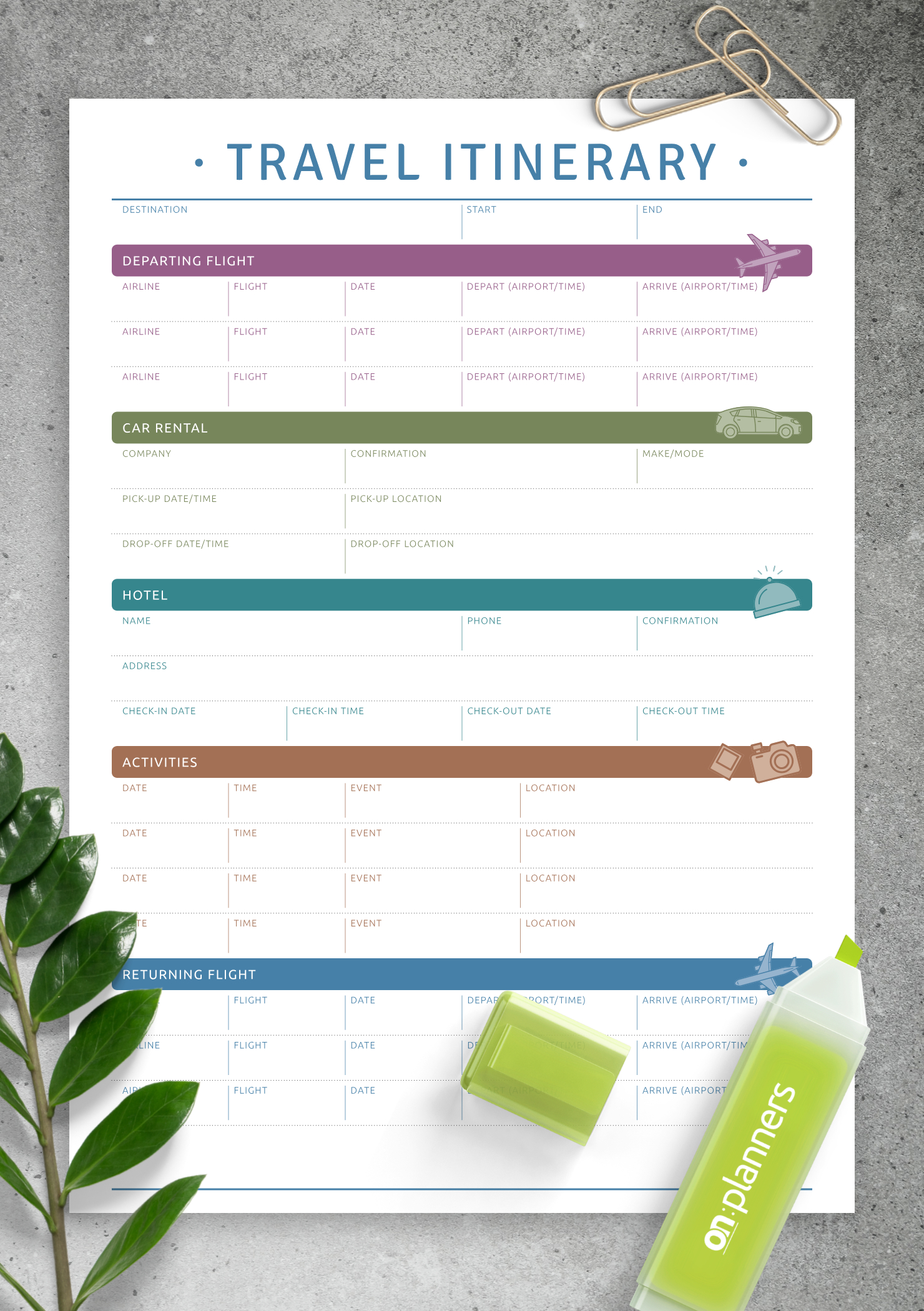 This Printable Travel Itinerary Template Will Be Good If You Plan - Free Printable Itinerary Templates