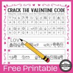 Valentine Cryptogram Free Printable Puzzle   Your Therapy Source   Printable Cryptograms For Free