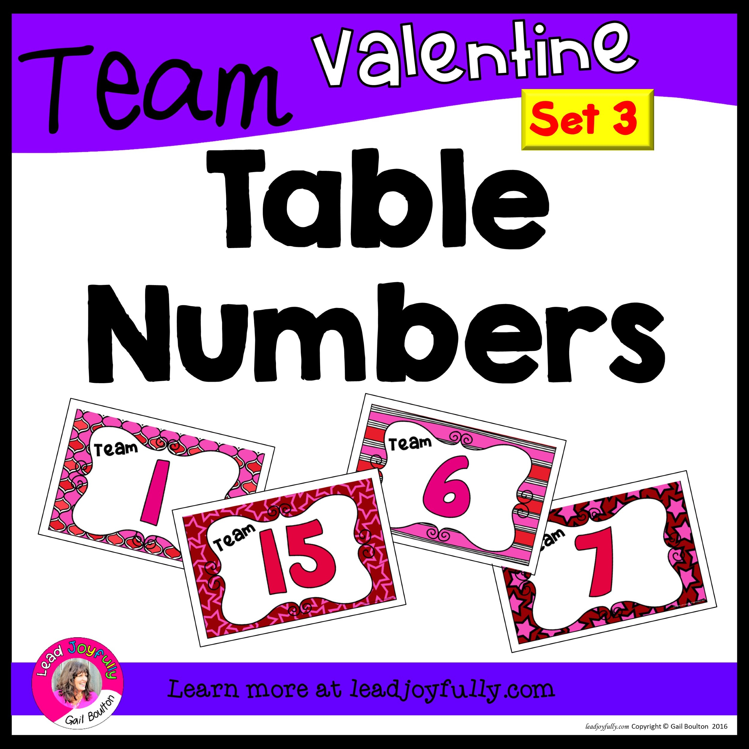 Valentine Team Or Group Fold-Able Table Numbers 1-15 (Set 3) - Free Printable Table Numbers 1-15