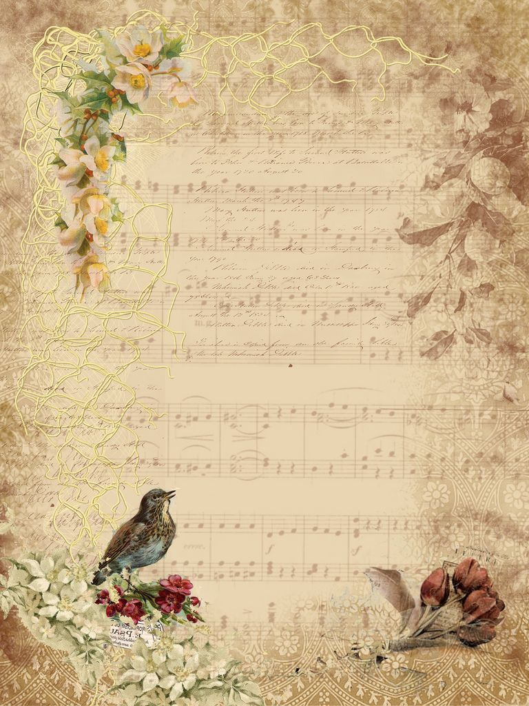 Winter Background Paper: Free To Use - Free Printable Vintage Paper