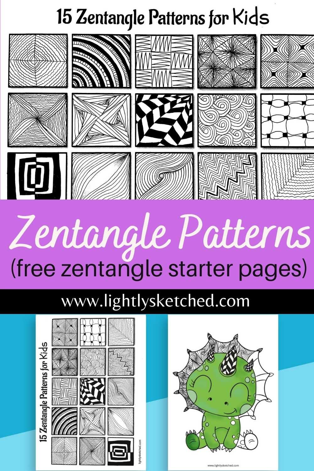 Zentangle Patterns Easy Part 3 | Mindfulness Activities For Kids - Printable Zentangle Patterns