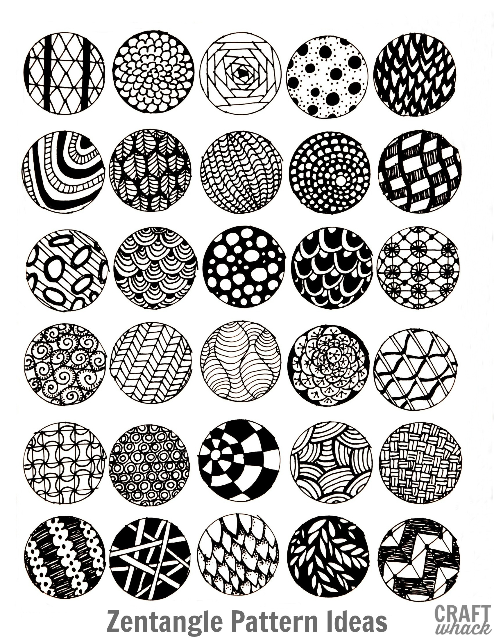 Zentangle Patterns Free Printable - Printable Zentangle Patterns