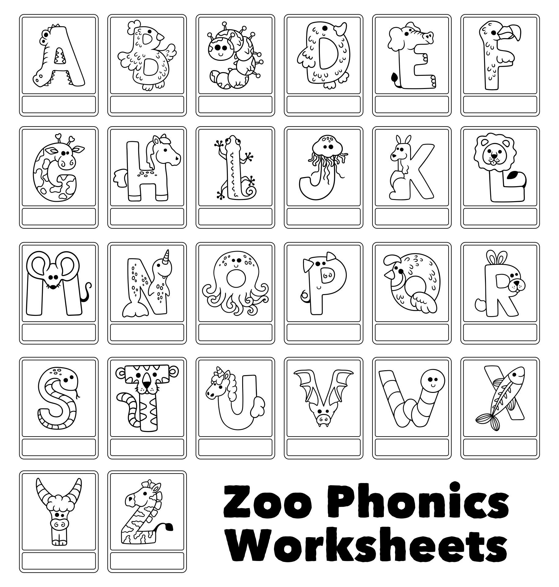 Zoo Phonics Printables - Zoo Phonics Flash Cards Free Printable